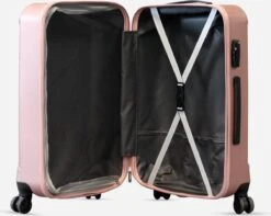 ©TROLLEYZ - Bali No.22 - Reiskoffer 69cm Met TSA Slot - Dubbele Wielen - 360° Spinners - 100% ABS - Reiskoffer In Cosmopolitan Pink -Reis Opberg Artikelen 1200x955 1