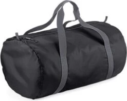 Bagbase Klein Opvouwbare Ronde Sporttas, Kleur Black