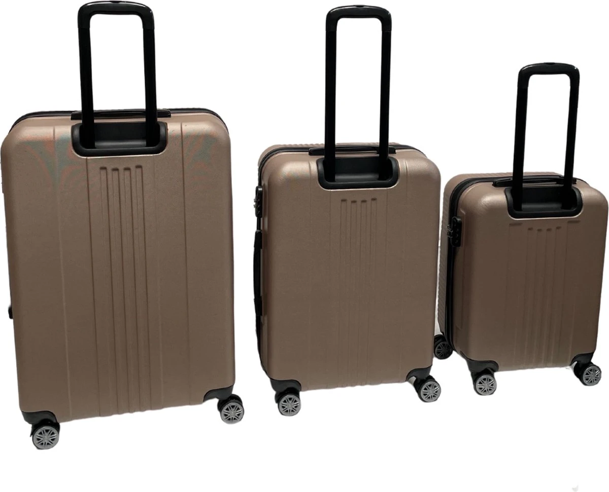 Ganz-Kofferset-3-delig-Taupe-Abs-Lichtgewicht-Trolley 4 Ganz-Kofferset-3-delig-Taupe-Abs-Lichtgewicht-Trolley - Afbeelding 2