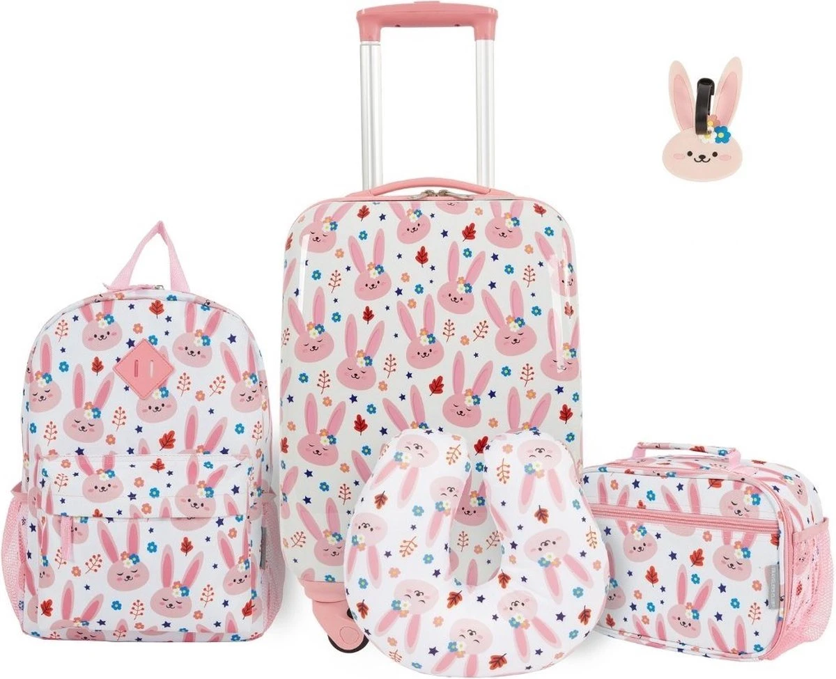 Travelers Club - Kinderkoffer Set - BUNNY 11 Travelers Club - Kinderkoffer Set - BUNNY - Afbeelding 9