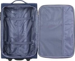 Travelbags Handbagage Zachte Koffer / Trolley / Reiskoffer - The Base - 55 Cm - Blauw -Reis Opberg Artikelen 1200x977