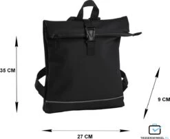 Daniel Ray Jefferson Rolltop Laptop Rugzak Waterproof - Zwart -Reis Opberg Artikelen 1200x982 1