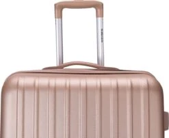 Decent Tranporto-One Reiskoffer 66 Cm - Zalmroze -Reis Opberg Artikelen 1200x983