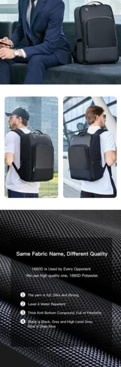 Arctic Hunter Rugtas - Laptop Tas - 15,6 Inch - Waterafstotend - Usb Oplaadstation -Reis Opberg Artikelen 395x1200 5