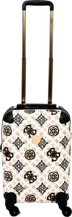 Guess House Party 18 In 4 Wheeler Dames Reiskoffer - Cream Multi Logo -Reis Opberg Artikelen 399x1200 2