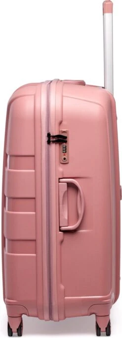 ©TROLLEYZ - Paris No.5 - Reiskoffer - 78cm Met TSA Slot - Dubbele Wielen - 360° Spinners - 100% Polypropyleen - Reiskoffer In Rose Blush -Reis Opberg Artikelen 435x1200 3