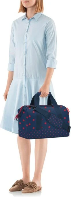 Reisenthel Allrounder M Reistas Sporttas - 18L - Mixed Dots Red Rood -Reis Opberg Artikelen 437x1200 5