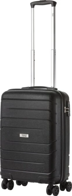 TravelZ Big Bars Handbagagekoffer 55cm Met TSA-slot - Ultrasterk - Zwart
