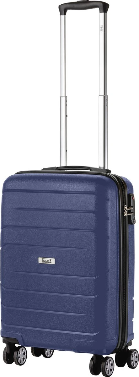 TravelZ Big Bars Handbagagekoffer 55cm Met TSA-slot - Ultrasterk - Blauw