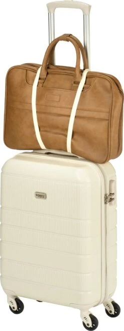 Princess Traveller Florence - Handbagagekoffer Met Strap - Crème - S - 55cm -Reis Opberg Artikelen 451x1200
