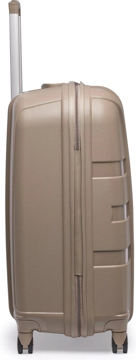 ©TROLLEYZ - Paris No.5 - Reiskoffer - 69cm Met TSA Slot - Dubbele Wielen - 360° Spinners - 100% Polypropyleen - Reiskoffer In Pearl Sand 4 ©TROLLEYZ - Paris No.5 - Reiskoffer - 69cm Met TSA Slot - Dubbele Wielen - 360° Spinners - 100% Polypropyleen - Reiskoffer In Pearl Sand - Afbeelding 2