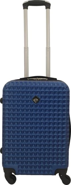 SB Travelbags Handbagage Koffer 51cm 4 Wielen Trolley - Blauw