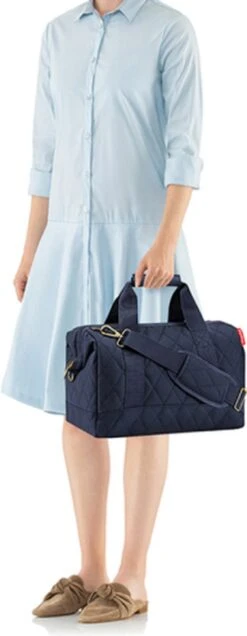 Reisenthel Allrounder M Reistas Sporttas - 18L - Rhombus Midnight Gold Blauw -Reis Opberg Artikelen 466x1200 4