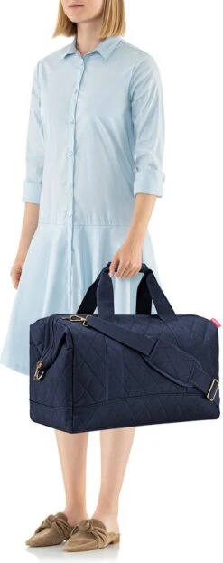 Reisenthel Allrounder L Reistas Sporttas - 30L - Rhombus Midnight Gold Blauw -Reis Opberg Artikelen 476x1200 5