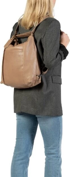 Burkely Just Jolie Dames Rugtas Hobo - Taupe -Reis Opberg Artikelen 480x1200 5