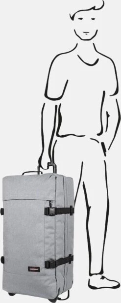 Eastpak TRANVERZ L Reiskoffer (79 X 40 X 33 Cm) - Sunday Grey -Reis Opberg Artikelen 481x1200 2