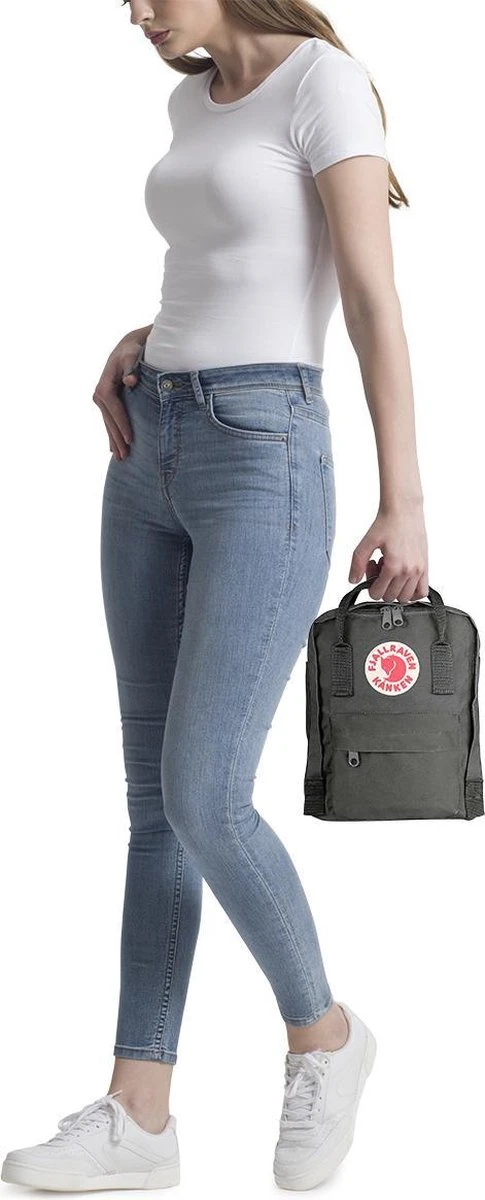 Fjallraven Fjällräven Kånken Mini Unisex Rugzak - Super Grey 6 Fjallraven Fjällräven Kånken Mini Unisex Rugzak - Super Grey - Afbeelding 4