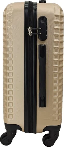 SB Travelbags Handbagage Koffer 51cm 4 Wielen Trolley - Champagne -Reis Opberg Artikelen 521x1200