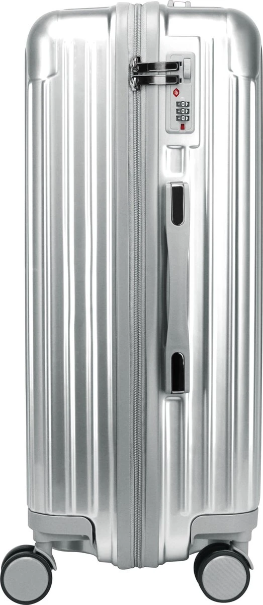 Royal Swiss - Reis Koffer - 76cm - Cijferslot- Lichtgewicht Koffer - 4 Wielen - Silver 12 Royal Swiss - Reis Koffer - 76cm - Cijferslot- Lichtgewicht Koffer - 4 Wielen - Silver - Afbeelding 10