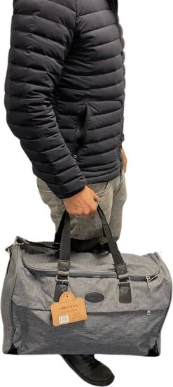 Reistas Deluxe - Weekendtas 48 Liter - Luxe Reistas Grey Leonardo -Reis Opberg Artikelen 538x1200 4