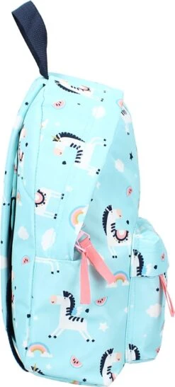 Prêt Get Excited Rugzak Meisje - Rugtas Kind - Mint - Zebra -Reis Opberg Artikelen 542x1200 2