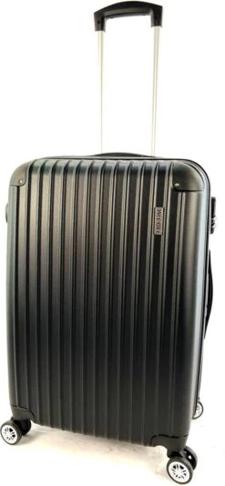 AATravel M Reiskoffer - Trolley ABS - Met Dubbele Wielen - 66 Cm - 66 Liter - Zwart