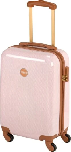 Princess Traveller Trendy Dots - Handbagage Koffer - Roze - S - 55cm -Reis Opberg Artikelen 561x1200