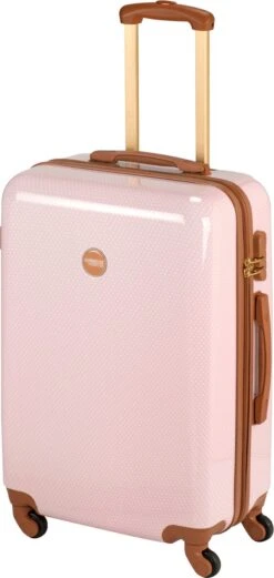 Princess Traveller Trendy Dots - Reiskoffer - Roze - M - 66cm -Reis Opberg Artikelen 569x1200