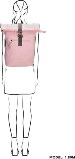 Charm London Neville Waterproof Roll Top Backpack Pink 16 Charm London Neville Waterproof Roll Top Backpack Pink -Reis Opberg Artikelen 570x1200