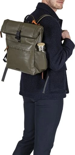 Burkely On The Move Unisex Moving Maddox Rugtas 14'' - Groen -Reis Opberg Artikelen 586x1200 16