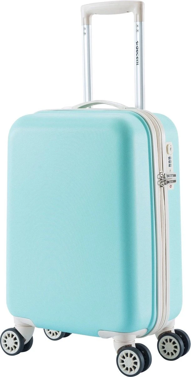 Decent Star Maxx Handbagage Koffer - 55 Cm - TSA Slot - Pastel Groen 4 Decent Star Maxx Handbagage Koffer - 55 Cm - TSA Slot - Pastel Groen - Afbeelding 2