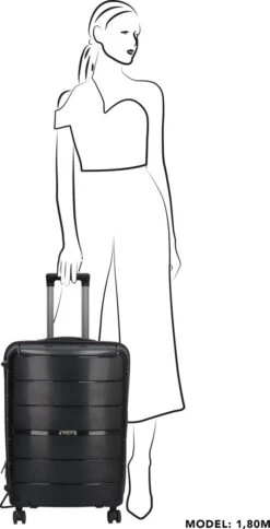 Beagles Originals Buster Middelgrote Koffer - 65 Cm - Zwart -Reis Opberg Artikelen 613x1200 5