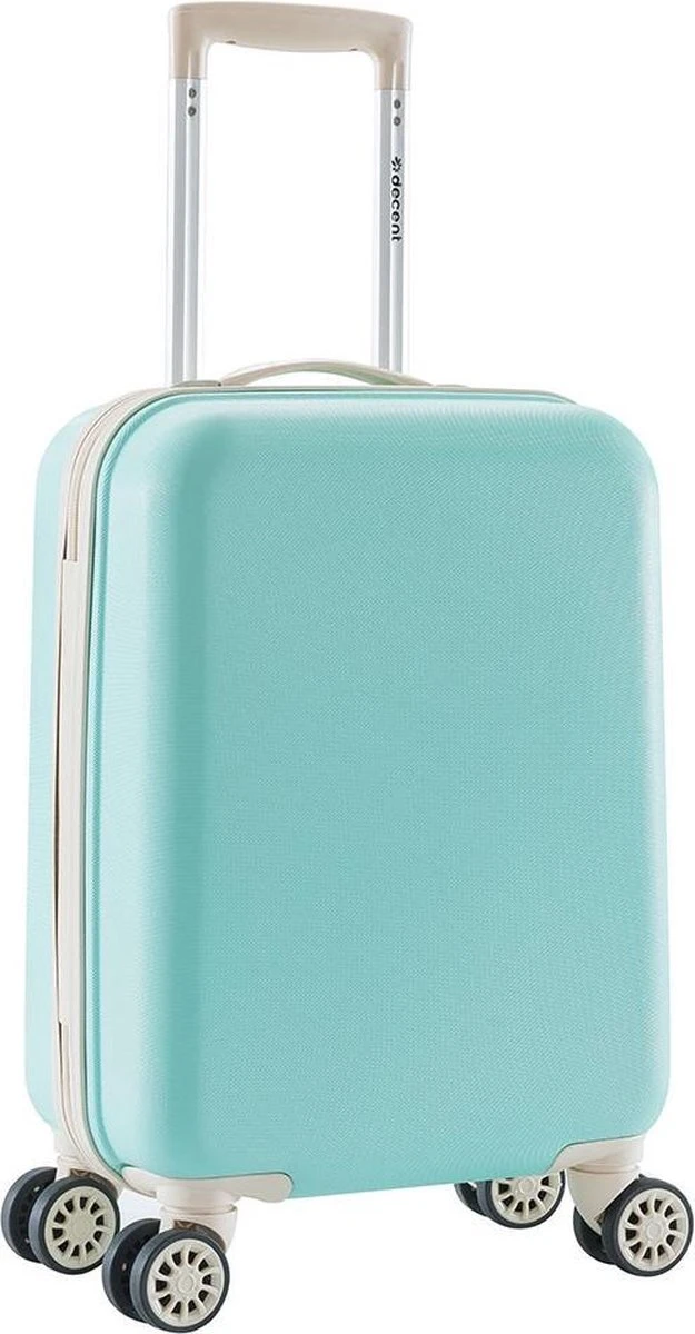 Decent Star Maxx Handbagage Koffer - 55 Cm - TSA Slot - Pastel Groen 14 Decent Star Maxx Handbagage Koffer - 55 Cm - TSA Slot - Pastel Groen - Afbeelding 12