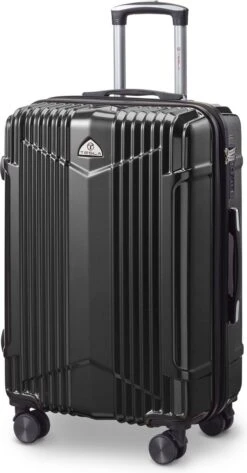 Tesla PC - Reiskoffer - 65 Cm - 4 Wielen - Zwart