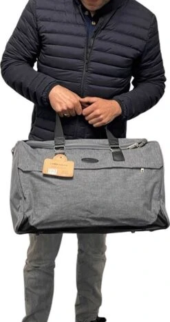 Reistas Deluxe - Weekendtas 48 Liter - Luxe Reistas Grey Leonardo -Reis Opberg Artikelen 633x1200 9