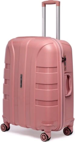 ©TROLLEYZ - Paris No.5 - Reiskoffer - 69cm Met TSA Slot - Dubbele Wielen - 360° Spinners - 100% Polypropyleen - Reiskoffer In Rose Blush -Reis Opberg Artikelen 634x1200 3