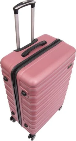 Tobeyz - Kofferset - 3-delig Roze Handbagage - Verrijdbaar Op 4 Wielen - Stevig ABS - Lichtgewicht, Trolley -Reis Opberg Artikelen 648x1200 6