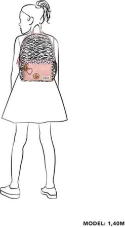 Zebra Trends Rugzak Panther Wit/Roze -Reis Opberg Artikelen 662x1200 8