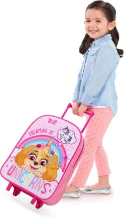 Paw Patrol SKYE Unicorn Eenhoorn Trolley Koffertje Vakantie Logeren Tripjes Roze Regenboog -Reis Opberg Artikelen 686x1200 4
