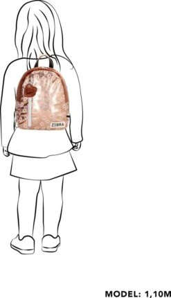 Zebra Rugzak Flower Gold Metalic (s) + Armbandje -Reis Opberg Artikelen 689x1200 3