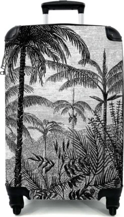 NoBoringSuitcases.com® Koffer - Jungle - Palmboom - Vintage - Zwart Wit - Past Binnen 55x40x20 Cm En 55x35x25 Cm - Handbagage - Trolley - Fotokoffer - Cabin Size - Print 15 NoBoringSuitcases.com® Koffer - Jungle - Palmboom - Vintage - Zwart Wit - Past Binnen 55x40x20 Cm En 55x35x25 Cm - Handbagage - Trolley - Fotokoffer - Cabin Size - Print -Reis Opberg Artikelen 691x1200 1