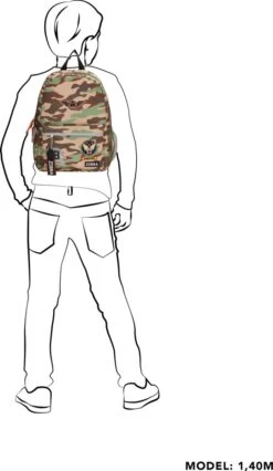 Zebra Trends School Backpack Green Camo -Reis Opberg Artikelen 695x1200 3