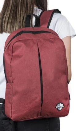 SafeSave Rugtas – Waterafstotende Schooltas Met Laptop Vak En Usb Aansluiting – Schoudertas – 15.6 Inch – Rood -Reis Opberg Artikelen 696x1200 8