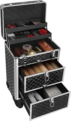 Cosmetic Case Trolley - Professionele Make-up Case - Kapperskoffer Met 4 Uitneembare Wielen -Reis Opberg Artikelen 709x1200 6
