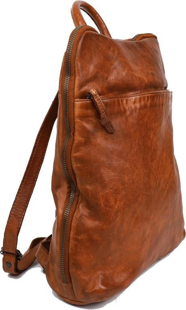 Bear Design Cow Lavato - Leren Rugtas - Cognac 8 Bear Design Cow Lavato - Leren Rugtas - Cognac - Afbeelding 6