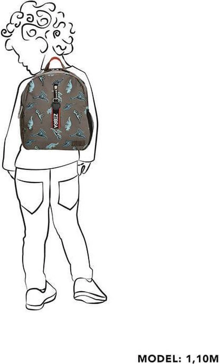 Zebra Rugzak Dino X-ray- Blauw Grijs 10 Zebra Rugzak Dino X-ray- Blauw Grijs - Afbeelding 8