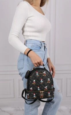 DISNEY Mickey En Minnie Mouse - Rugzak + Zakje, Zwart, Gewatteerd, Klein -Reis Opberg Artikelen 741x1200 12