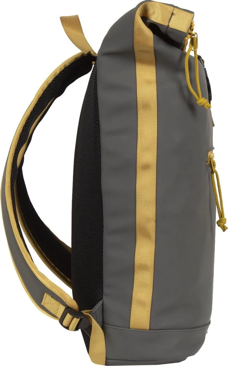 New Rebels® Tim - Rugtas - Geel - Waterafstotend - Roll-top - 15.6151413121087.9 - 30x12x43cm - Rugzak / Backpack 4 New Rebels® Tim - Rugtas - Geel - Waterafstotend - Roll-top - 15.6151413121087.9 - 30x12x43cm - Rugzak / Backpack - Afbeelding 2