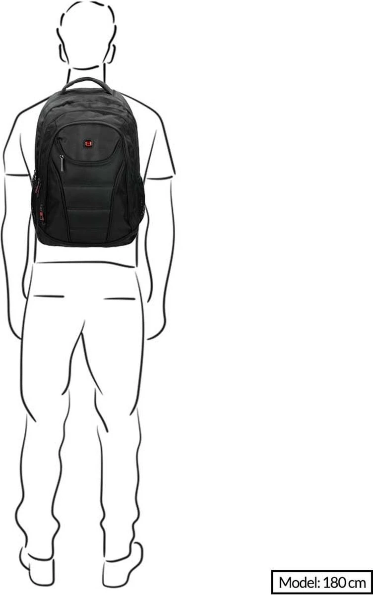 Enrico Benetti Cornell - Laptoprugzak 17 Inch - Zwart 4 Enrico Benetti Cornell - Laptoprugzak 17 Inch - Zwart - Afbeelding 2