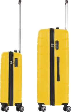 TravelZ Big Bars Kofferset - Trolleyset TSA 2-delig - Handbagage En Groot - Geel -Reis Opberg Artikelen 762x1200 6